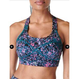 Sweaty Betty Power Medium Support Sports Bra Pink Scattered Petal XS NWOT